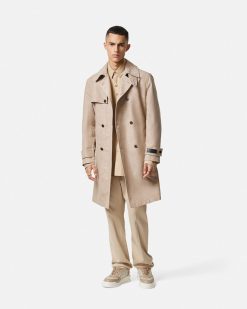 Vestes Et Manteaux | Versace Trench En Jacquard Barocco