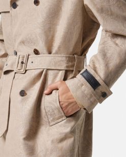 Vestes Et Manteaux | Versace Trench En Jacquard Barocco