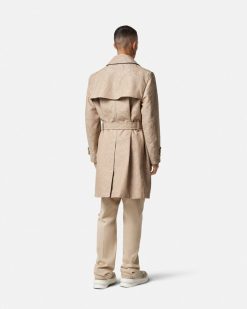 Vestes Et Manteaux | Versace Trench En Jacquard Barocco