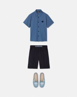 Vetements | Versace Chemise Kids En Chambray Brodee