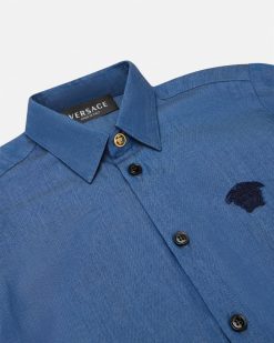 Vetements | Versace Chemise Kids En Chambray Brodee