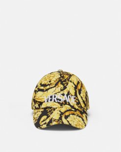 Chapeaux Et Casquettes | Versace Casquette De Baseball A Broderie Barocco