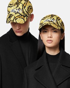 Chapeaux Et Casquettes | Versace Casquette De Baseball A Broderie Barocco