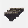 Slips | Versace Lot De Trois Slips A Bordure Greca