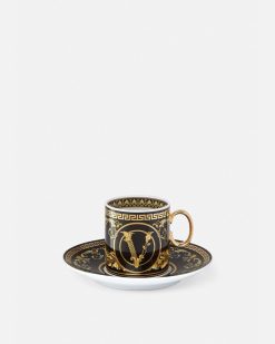 Cafe Et The | Versace Tasse A Expresso Et Soucoupe Virtus Gala