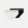 Slips | Versace Lot De Deux Slips A Bordure Greca