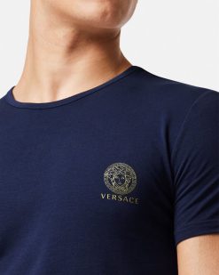 Loungewear Et Pyjamas | Versace Lot De Deux Maillots De Corps Medusa