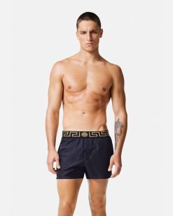 Maillots De Bain | Versace Short De Bain A Bordure Greca