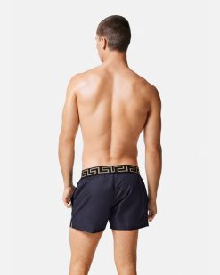 Maillots De Bain | Versace Short De Bain A Bordure Greca