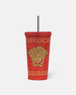 Voyages | Versace Mug De Voyage Medusa Avec Cristaux