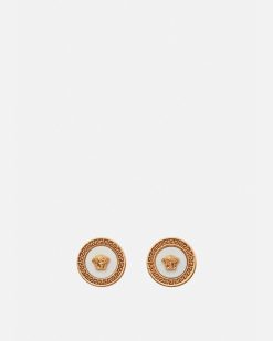 Boucles D'Oreilles | Versace Puces D'Oreilles Medusa En Email