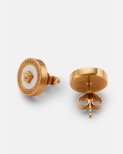 Boucles D'Oreilles | Versace Puces D'Oreilles Medusa En Email