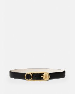 Ceintures | Versace Ceinture En Cuir Safety Pin