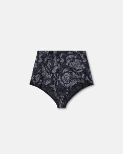 Soutiens-Gorge Et Slips | Versace Slip De Bain Taille Haute Barocco