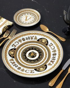 Collection Alphabet | Versace Assiette F Virtus Alphabet 33 Cm