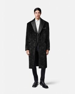 Vestes Et Manteaux | Versace Manteau Long En Velours