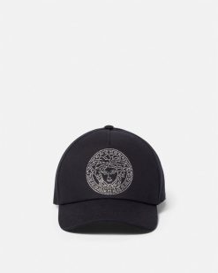 Chapeaux Et Casquettes | Versace Casquette De Baseball Medusa Cloutee