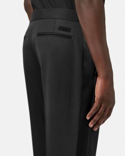 Pantalons Et Shorts | Versace Pantalon Habille Avec Bande En Satin