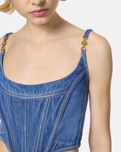 Denim | Versace Haut Corset Medusa '95 En Jean