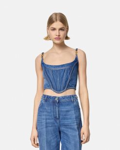 Denim | Versace Haut Corset Medusa '95 En Jean