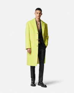 Vestes Et Manteaux | Versace Manteau Long A Boutonnage Droit