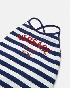 Vetements De Plage | Versace Maillot De Bain Nautical Stripe Kids