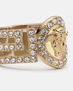 Bagues | Versace Bague La Medusa Ornee De Cristaux