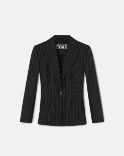 Vetements | Versace Blazer A Rayures Fines Avec Boucle Baroque