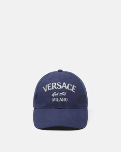 Chapeaux Et Casquettes | Versace Casquette De Baseball Versace Milano Stamp