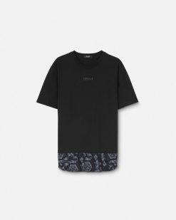 T-Shirts Et Polos | Versace T-Shirt A Empiecement Barocco