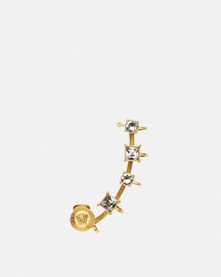 Boucles D'Oreilles | Versace Bijou D'Oreille Medusa Avec Cristaux