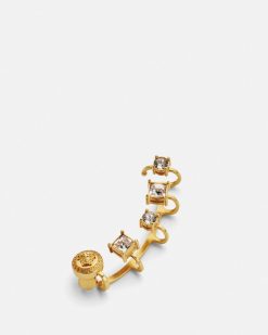 Boucles D'Oreilles | Versace Bijou D'Oreille Medusa Avec Cristaux