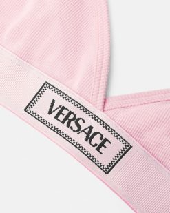 Soutiens-Gorge Et Slips | Versace Brassiere Cotelee '90S Vintage Logo