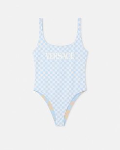 Maillots De Bain | Versace Maillot Une Piece Reversible Contrasto