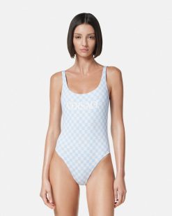 Maillots De Bain | Versace Maillot Une Piece Reversible Contrasto