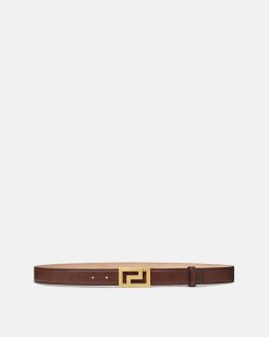 Ceintures | Versace Ceinture Greca En Cuir