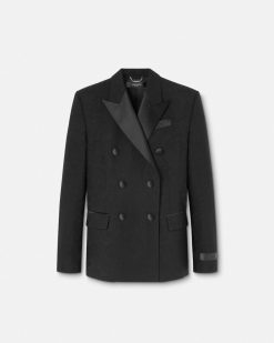 Tailleur | Versace Blazer Slim Masculin En Jacquard Barocco