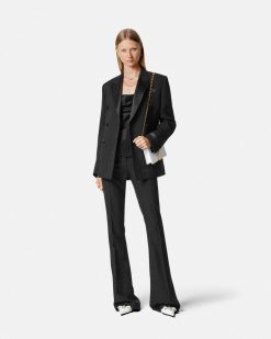 Tailleur | Versace Blazer Slim Masculin En Jacquard Barocco