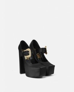 Chaussures | Versace Escarpins A Plateforme Hurley En Satin