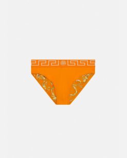 Maillots De Bain | Versace Slip De Bain A Bordure Greca