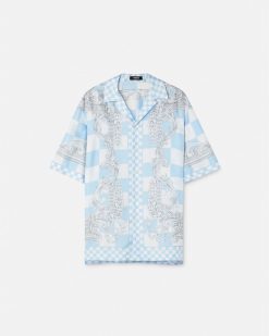 Chemises | Versace Medusa Contrasto Silk Shirt