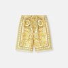 Pantalons Et Shorts | Versace Short En Soie Barocco