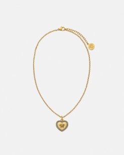 Accessoires | Versace Collier Avec Coeur A Cristaux Medusa Kids