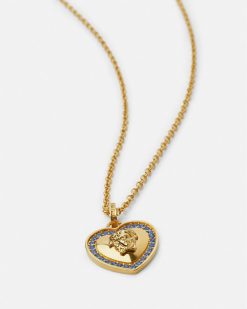 Accessoires | Versace Collier Avec Coeur A Cristaux Medusa Kids