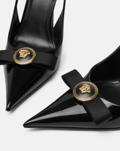 Gianni Ribbon | Versace Gianni Ribbon Slingbacks 110 Mm