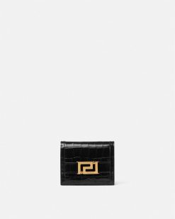 Portefeuilles | Versace Portefeuille Greca Goddess Effet Croco