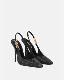 Medusa '95 | Versace Medusa '95 Slingbacks Avec Cristaux 110 Mm