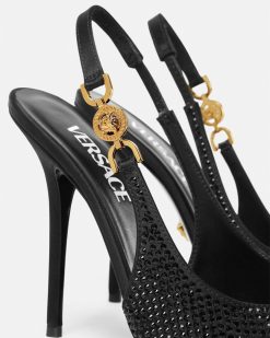 Medusa '95 | Versace Medusa '95 Slingbacks Avec Cristaux 110 Mm