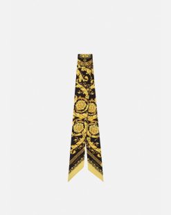 Accessoires Textiles | Versace Cravate Foulard En Soie Barocco