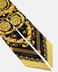 Accessoires Textiles | Versace Cravate Foulard En Soie Barocco